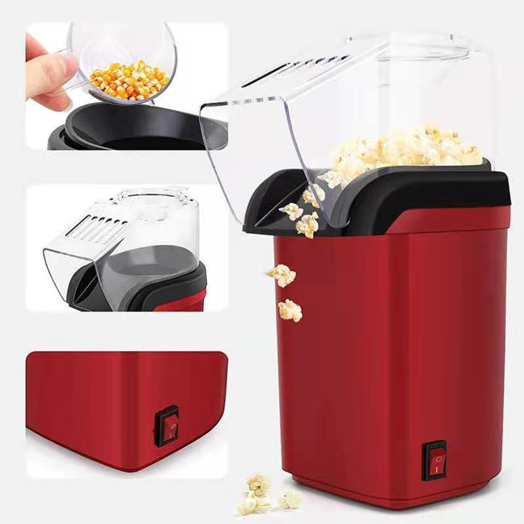 Tradineur - Bol de palomitas cuadrado Pop Corn - Fabricado en Plástico -  Recipiente reutilizable para cine en casa - Capacidad